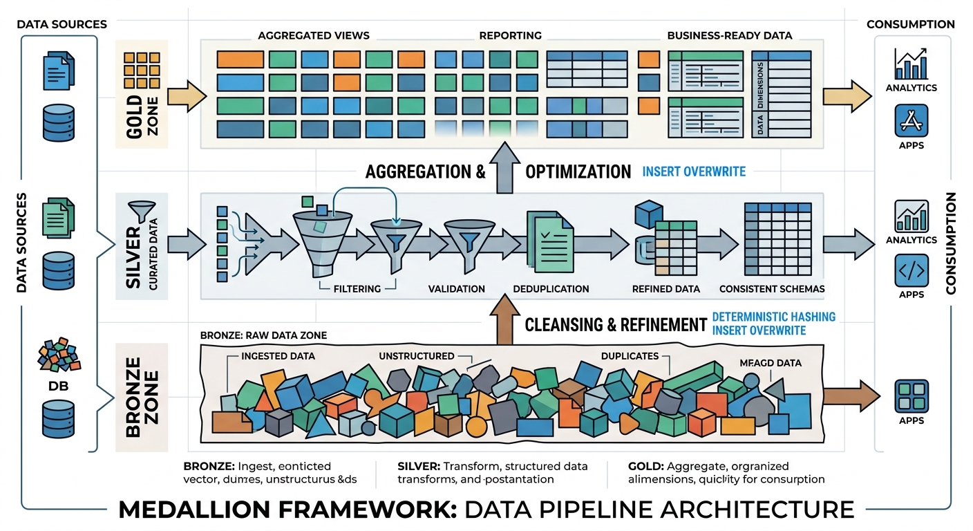 Idempotent pipeline architecture diagram